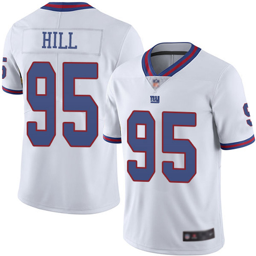 Men New York Giants #95 B.J. Hill Limited White Rush Vapor Untouchable Football NFL Jersey
